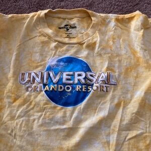 Universal Studios Yellow and Blue Tie-Dye Tee
